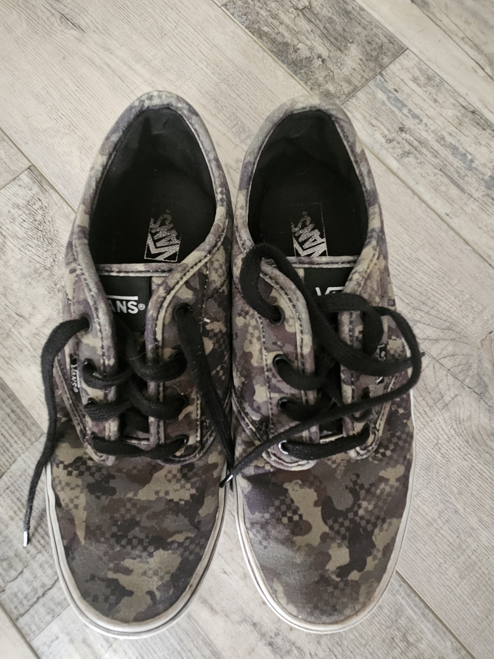 Vans Camo Canvas Sneakers in Olive Green